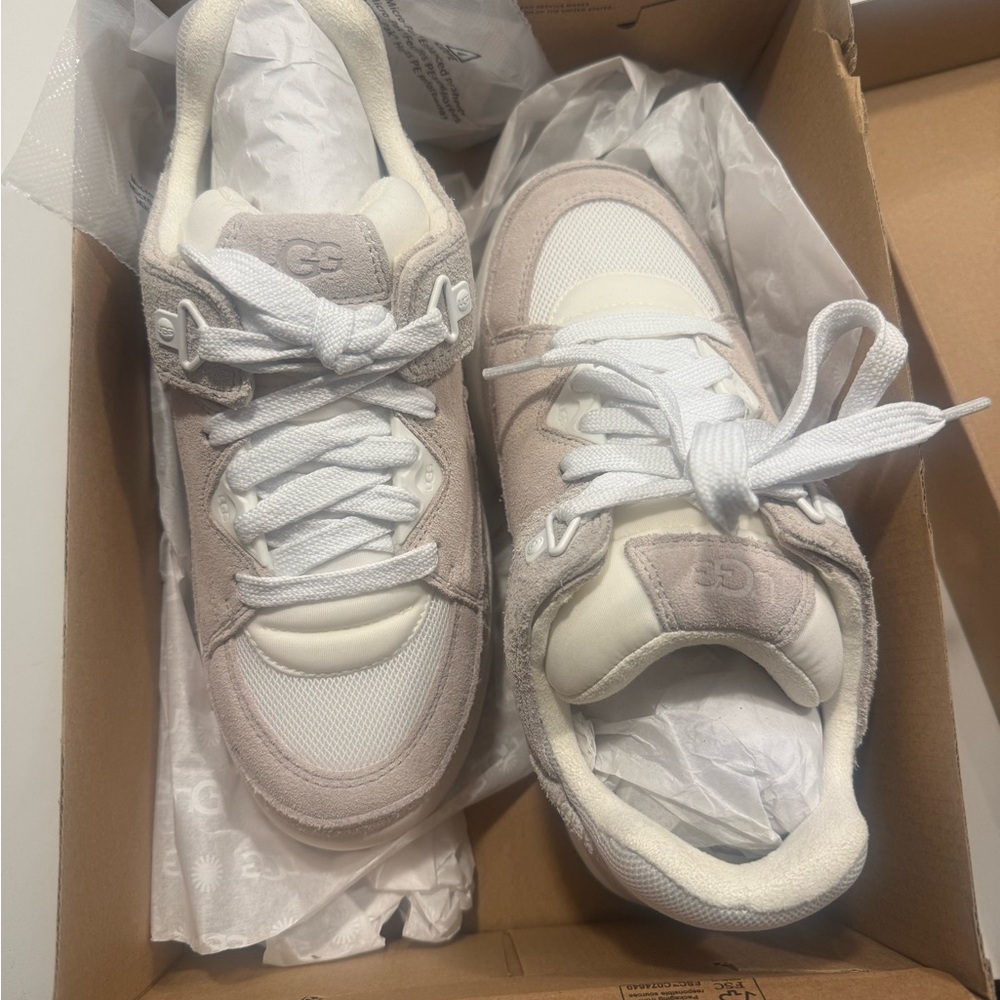 UGG Women's White and Cream Sneakers